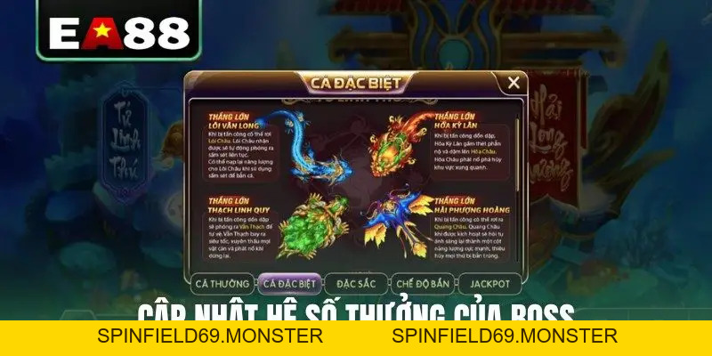 Bắn Cá Ăn Xu Săn Tiền Mặt Từ Jackpot Lên Đến 10M Tại EA88 - SPINFIELD69.MONSTER