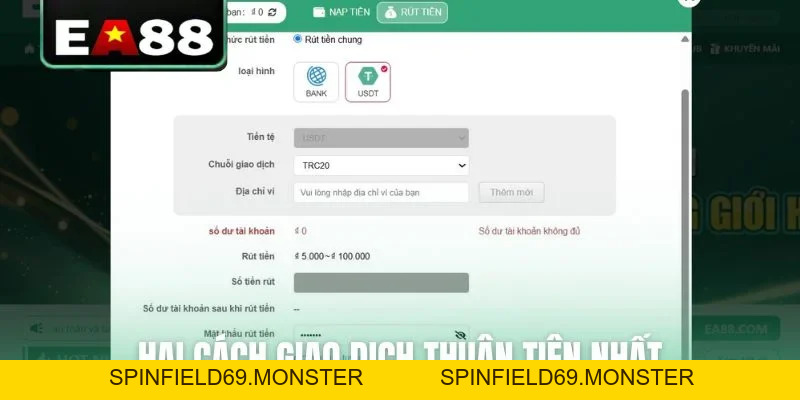 Bật Mí 2 Cách Rút Tiền EA88 Nhanh Chóng Và An Toàn - SPINFIELD69.MONSTER