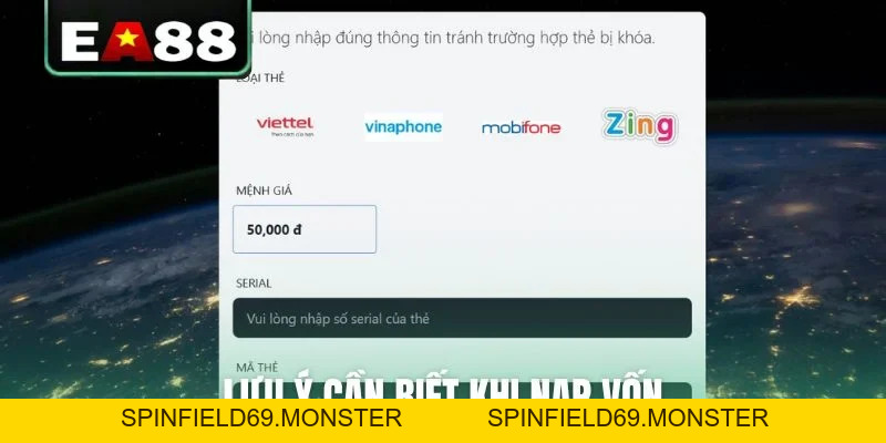 Hướng Dẫn Các Bước Nạp Tiền EA88 Siêu Tốc Trong 2 Phút - SPINFIELD69.MONSTER