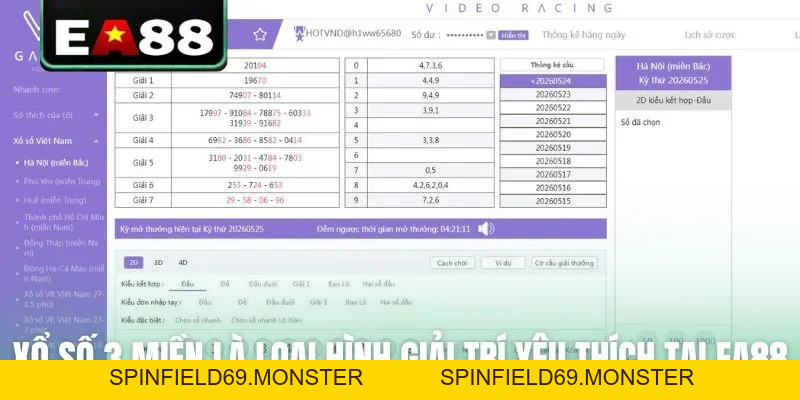 Xổ Số 3 Miền EA88 - Bí Kíp Bắt Trọn Cầu Đẹp Từ Cao Thủ - SPINFIELD69.MONSTER